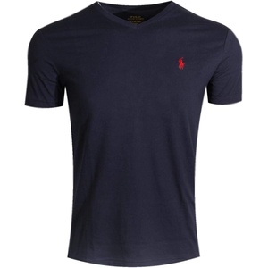 POLO RALPH LAUREN Classic Fit V-Neck T-Shirt(Ink (Red Pony))