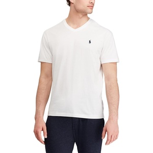 POLO RALPH LAUREN Classic Fit V-Neck T-Shirt(White)