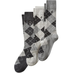 POLO RALPH LAUREN Men’s Casual Wool Ribbed Boot Crew Socks – 1 Pair Pack – Doer Lambswool(Gray Assorted)