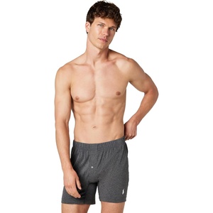 POLO RALPH LAUREN Men’s Classic Fit Stretch Support Knit Boxer 3-pack(Red/Black  Charcoal Heather/Stripe/Red  Charcoal Heather/White – 3 Pack)