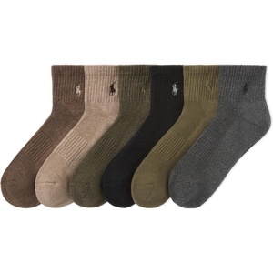 POLO RALPH LAUREN Men’s Performance Cotton Quarter Socks(Olive Assorted)