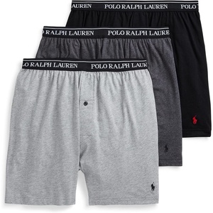 POLO RALPH LAUREN Underwear Boxers Pack, 3-Pack, Classic Fit Cotton Knit Boxer, 100% Cotton Moisture Wicking Boxers(Andover/Madison/Polo Black)