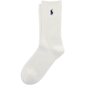 POLO RALPH LAUREN Women’s Casual Solid Color Crew Socks – 1 Pair – Combed Cotton Comfort(Ecru)