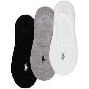 POLO RALPH LAUREN Women’s Classic Sport Sneaker Liner Socks – 3 Pair Pack – Non-slip Gripper & Arch Support(Gray Heather Assorted)