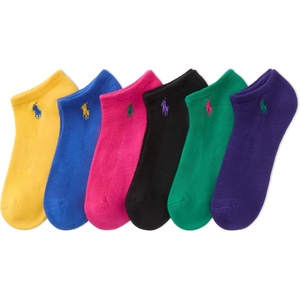 POLO RALPH LAUREN Women’s Performance Cotton Low Cut Socks (6-Pack)(Bright Assorted)