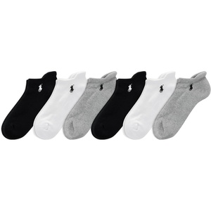 POLO RALPH LAUREN Women’s Performance Cotton Low Cut Socks (6-Pack)(Grey Assorted)
