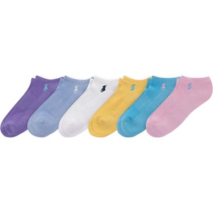 POLO RALPH LAUREN Women’s Performance Cotton Low Cut Socks (6-Pack)(Light Assorted)