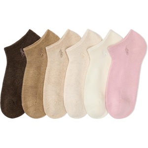 POLO RALPH LAUREN Women’s Performance Cotton Low Cut Socks (6-Pack)(Soft Pink)
