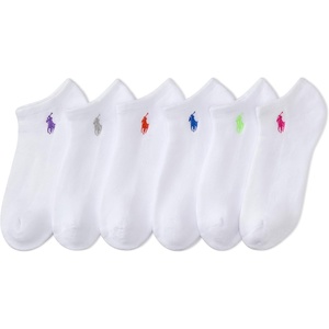 POLO RALPH LAUREN Women’s Performance Cotton Low Cut Socks (6-Pack)(White Assorted)
