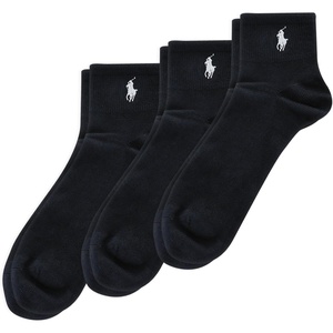 POLO RALPH LAUREN Women’s Super Soft Ankle Socks – 3 Pair Pack – Reinforced Heel & Toe(Black)