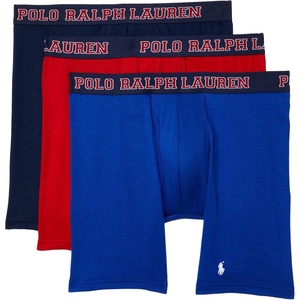 POLO RALPH LAUREN mens Classic Fit Breathable Mesh Boxer Briefs 3-pack(Cruise Navy)