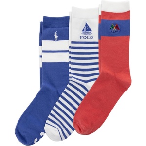 POLO RALPH LAUREN unisex-baby Nautical 3pk(Blue)