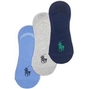 Polo Ralph Lauren Men’s Dress Liner Socks – 3 Pair Pack – Lightweight Cotton Comfort with Non-Slip Heel(Navy)