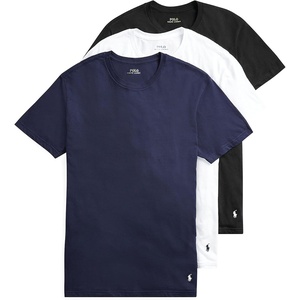 Polo Ralph Lauren Men’s T-Shirt Pack, 3-Pack, Cotton Men’s Clothing Crewneck Undershirt, Slim Fit Short-Sleeve Tees(Navy/White  White/Navy  Black/White – 3 Pack)