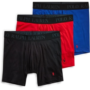 Polo Ralph Lauren Underwear Men’s 4D Flex Cotton Modal Boxer Briefs 3 Pack(Royal/Red/Black – 3 Pack)