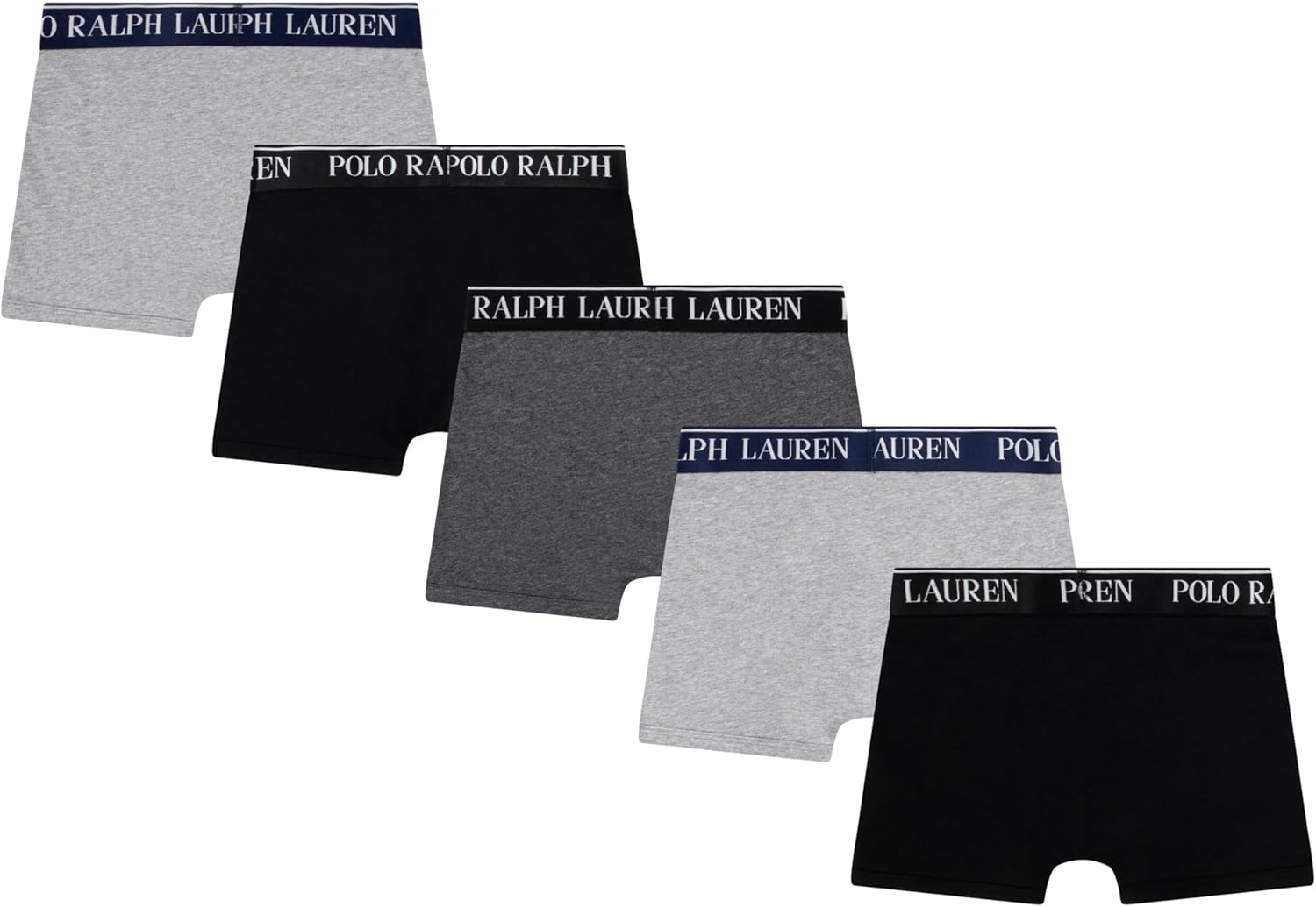 imagePOLO RALPH LAUREN Boys Multipack Boxer BriefsGreyBlack 5pack
