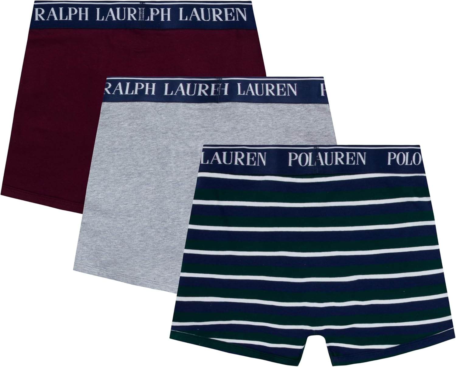 imagePOLO RALPH LAUREN Boys Multipack Boxer BriefsHunt GreenMaroon 3pack
