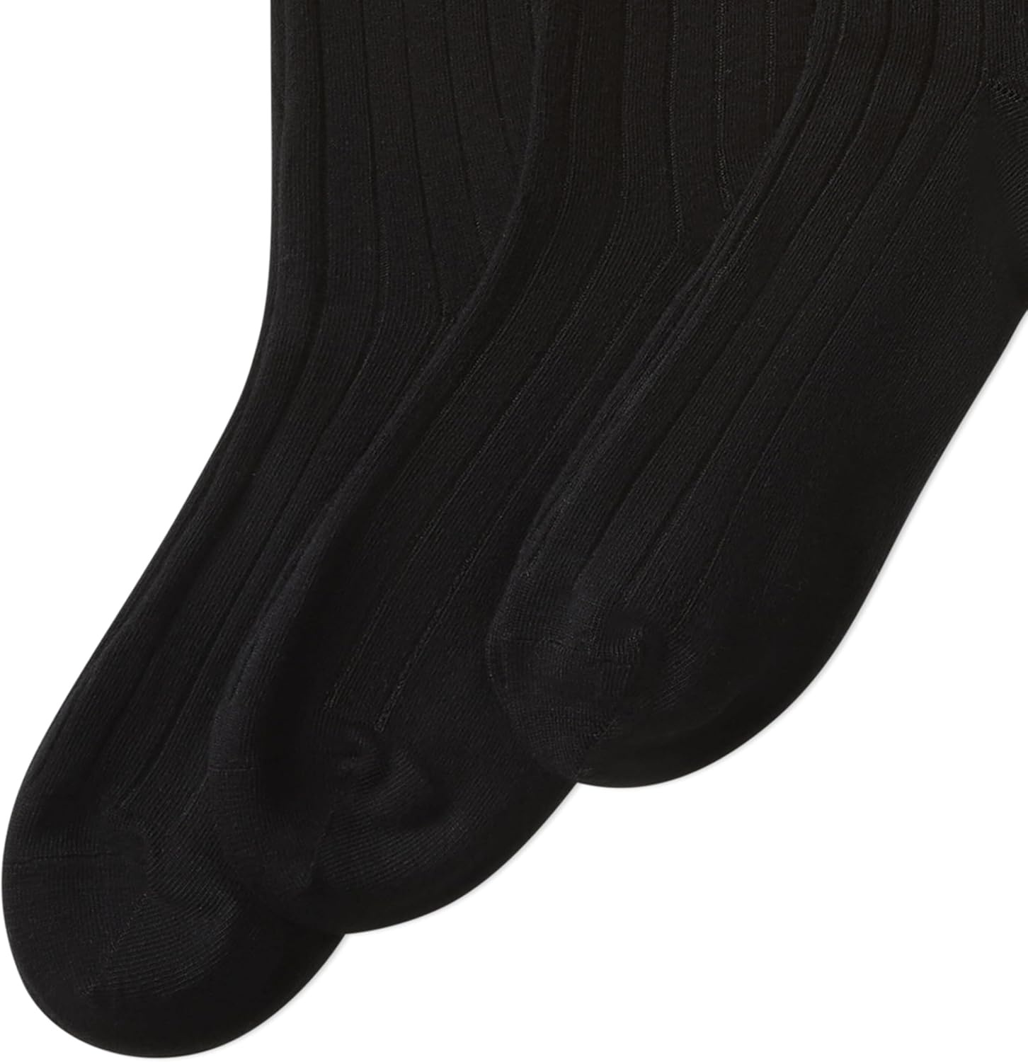 image:imagePOLO RALPH LAUREN Mens Mercerized Cotton Ribbed Dress Otc Socks 3 Pair Pack Reinforced Cotton ComfortBlack