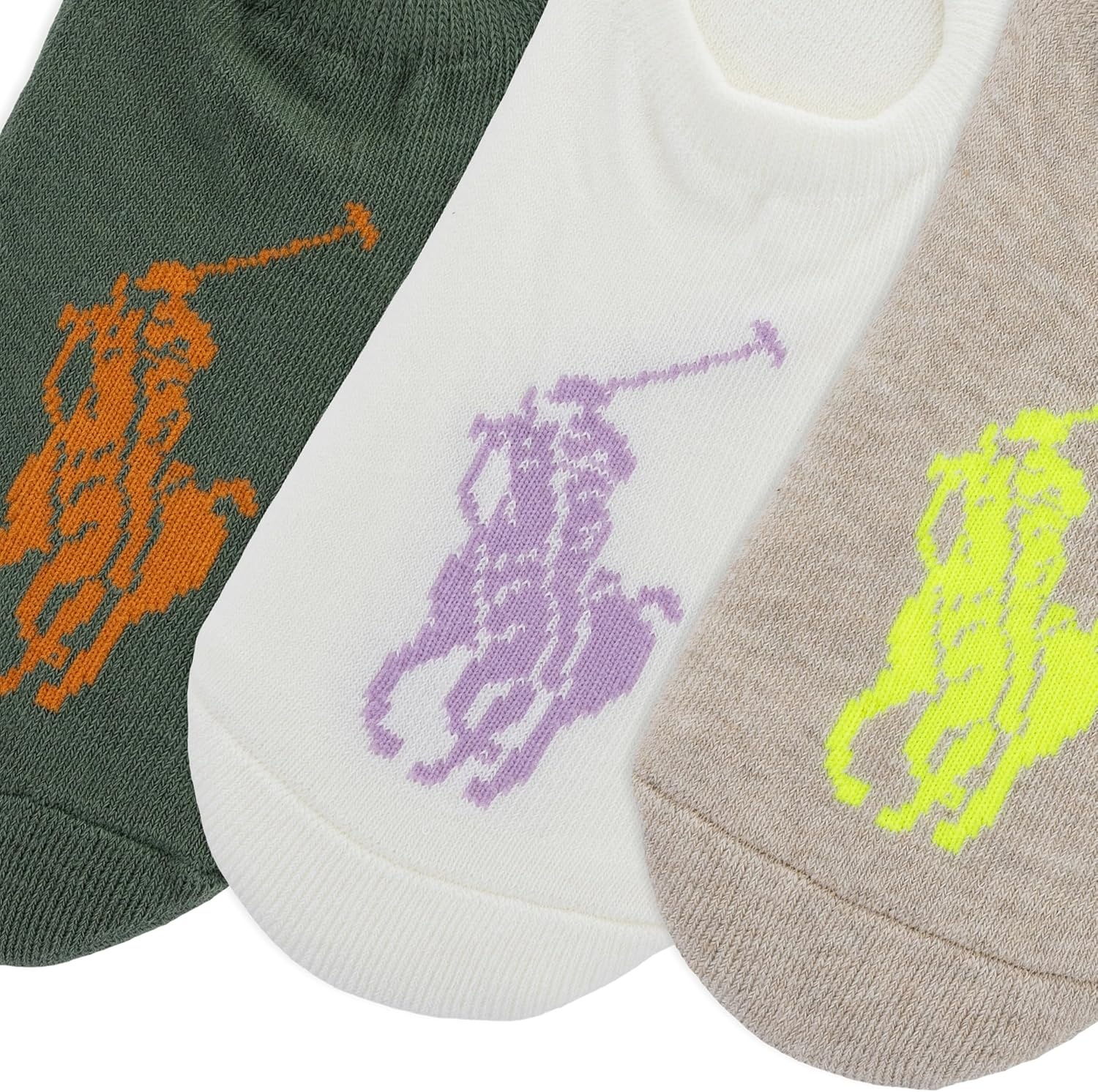 image:imagePOLO RALPH LAUREN Womens Big Pony Sneaker Liners 3PackLight Oatmeal Heather