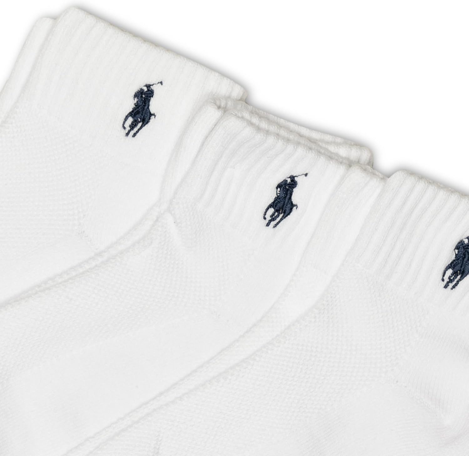 image:imagePOLO RALPH LAUREN Womens Cushioned Cotton Sport Ankle Socks 3 Pair Pack Athletic Half Cushion ComfortWhite