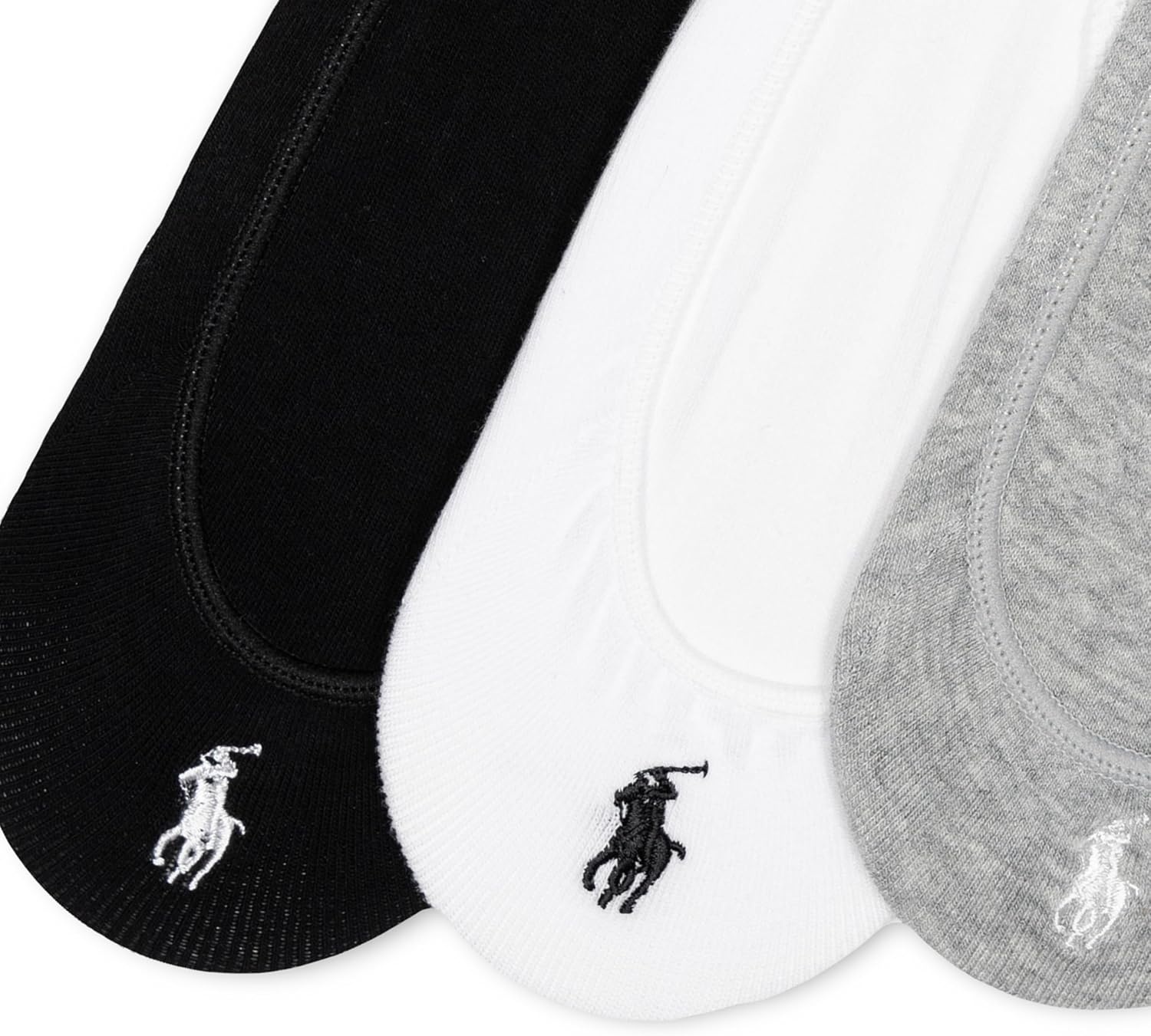 image:imagePOLO RALPH LAUREN Womens Ultra Low Liner Socks 3 PackSweatshirt Gray Heather