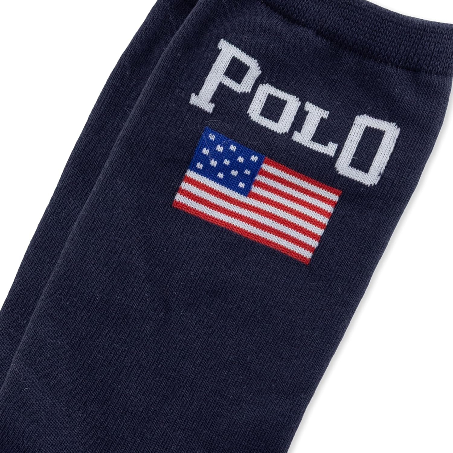 image:imagePolo Ralph Lauren Womens Ribbed Short CrewNavy Us Flag