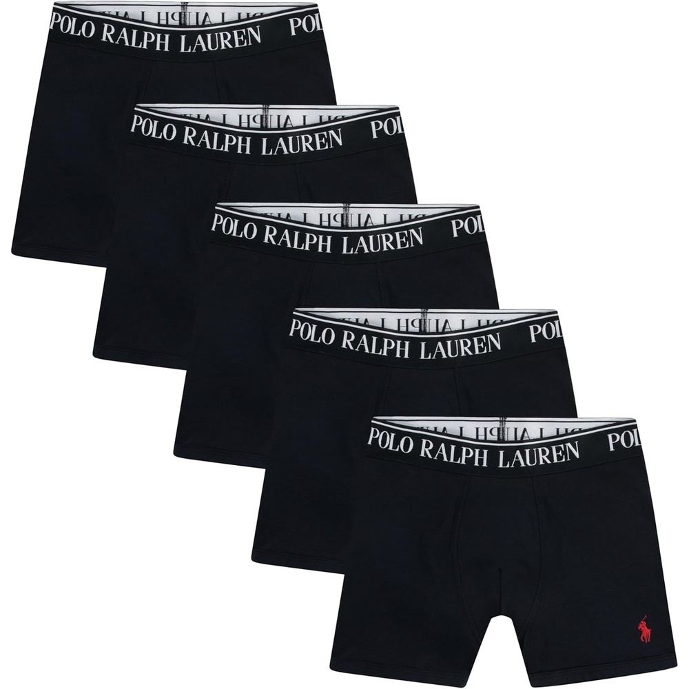 imagePOLO RALPH LAUREN Boys Multipack Boxer BriefsBlack 5pack