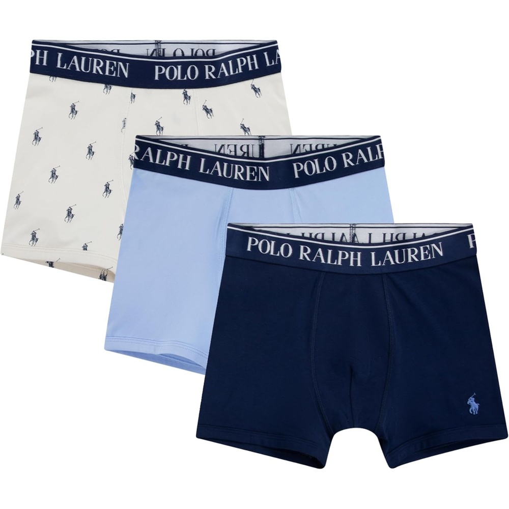 imagePOLO RALPH LAUREN Boys Multipack Boxer BriefsBlueWhite Aop 3pack