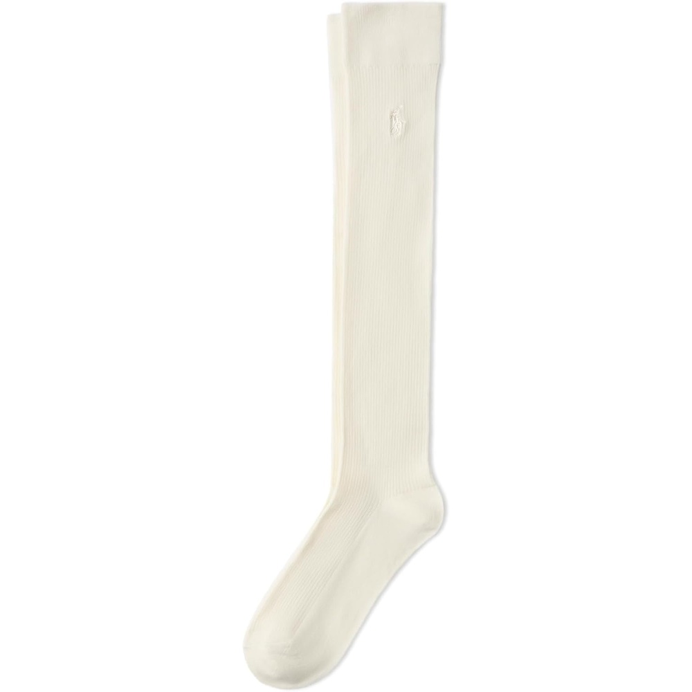 image:imagePOLO RALPH LAUREN Womens Classic Ribbed Knee High Socks 1 Pair Pack Cotton ComfortIvory