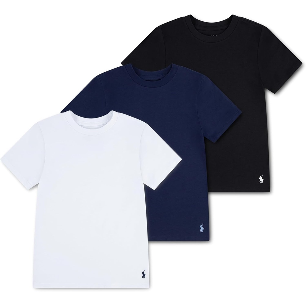 imagePolo Ralph Lauren Boys MultiPack Short Sleeve UndershirtPolo Black