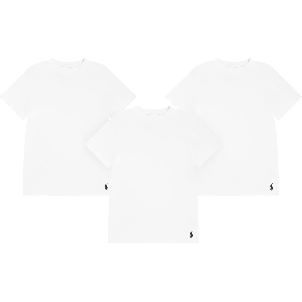 imagePolo Ralph Lauren Boys MultiPack Short Sleeve UndershirtWhite 3pack