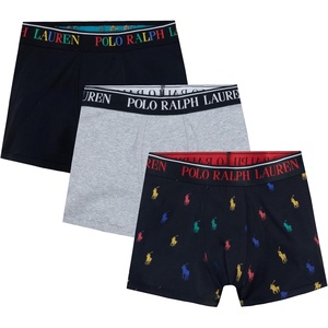 POLO RALPH LAUREN Boys’ Multi-pack Boxer Briefs(Black Multi/Grey 3-pack)