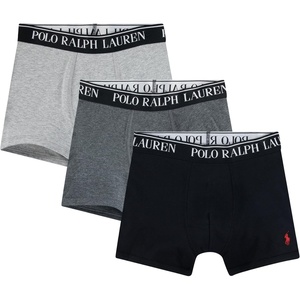 POLO RALPH LAUREN Boys’ Multi-pack Boxer Briefs(Grey/Black 3-pack)