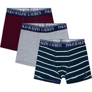 POLO RALPH LAUREN Boys’ Multi-pack Boxer Briefs(Hunt Green/Maroon 3-pack)
