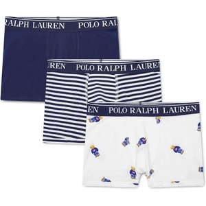 POLO RALPH LAUREN Boys’ Multi-pack Boxer Briefs(Newport Navy 3-pack)
