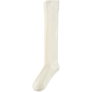 POLO RALPH LAUREN Women’s Classic Ribbed Knee High Socks – 1 Pair Pack – Cotton Comfort(Ivory)