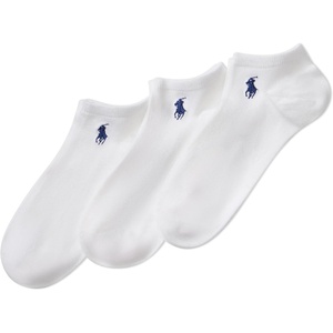 POLO RALPH LAUREN Women’s Super Soft Low Cut Socks – 3 Pair Pack – Reinforced Heel & Toe(White)