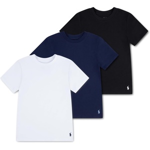 Polo Ralph Lauren Boys’ Multi-Pack Short Sleeve Undershirt(Polo Black)