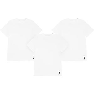 Polo Ralph Lauren Boys’ Multi-Pack Short Sleeve Undershirt(White 3-pack)