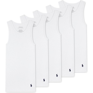 Polo Ralph Lauren Boys Multi-Pack Tank Top Undershirt(White)