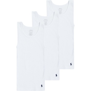 Polo Ralph Lauren Boys Multi-Pack Tank Top Undershirt(White 3-pack)