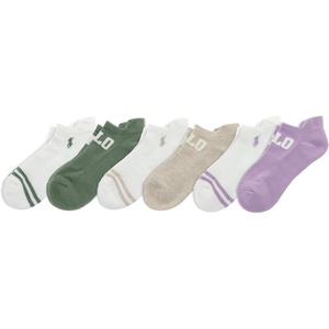 Polo Ralph Lauren Women’s “RL” Low Cut 6 Pack(Light Assorted)