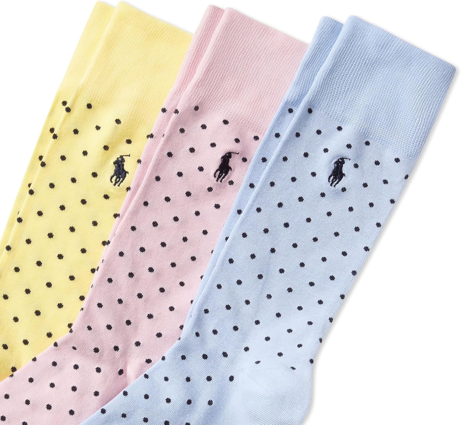 image:imagePolo Ralph Lauren Mens Argyle Pattern Dress Crew Socks 3 PairsPowder Blue Dots