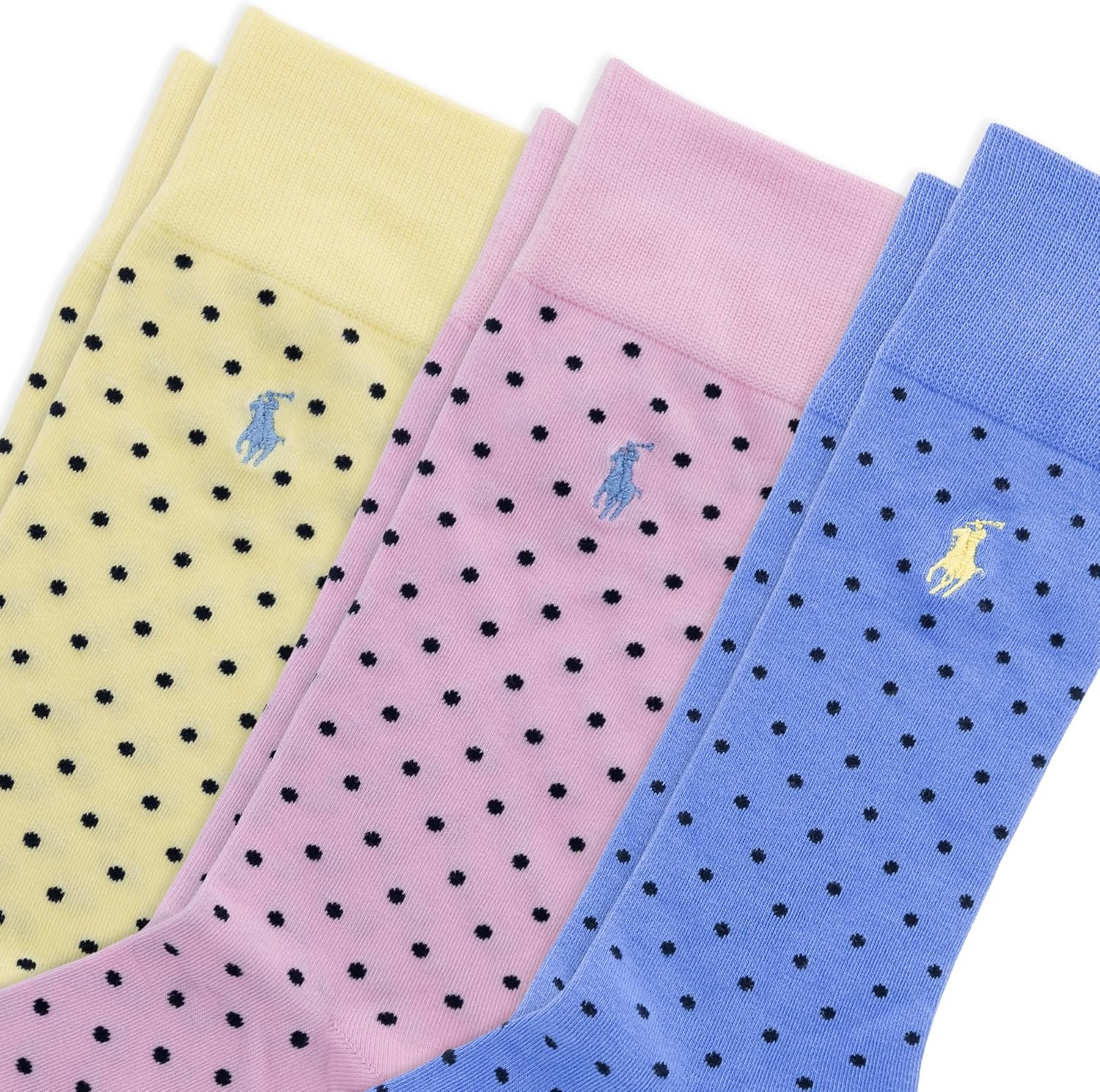 image:imagePolo Ralph Lauren Mens Argyle Pattern Dress Crew Socks 3 PairsSpring Blue Dot