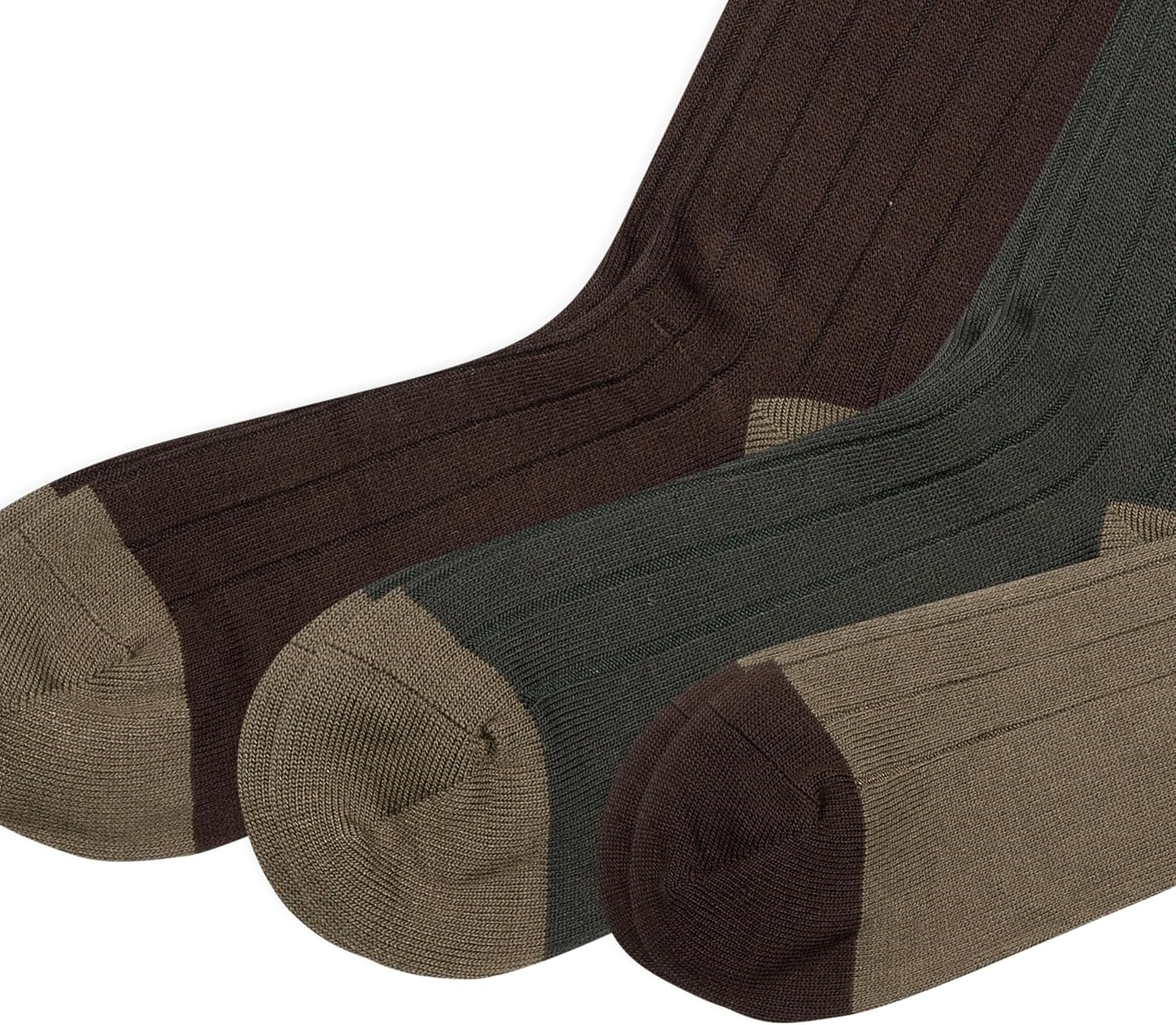image:imagePolo Ralph Lauren Mens Ribbed Crew Socks BrownBrown Assorted