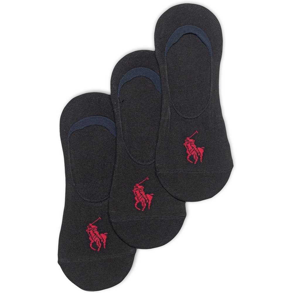 image:imagePolo Ralph Lauren Mens Light Weight Liner 3 Pair Pack Black Mens Shoe Size 612