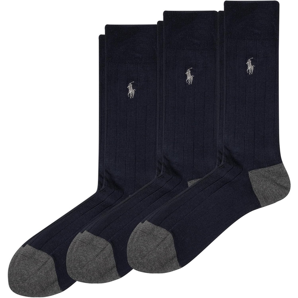 image:imagePolo Ralph Lauren Mens Ribbed Crew Socks BrownNavy