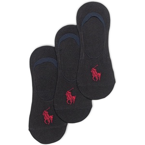 Polo Ralph Lauren Men’s Light Weight Liner 3 Pair Pack, Black, Mens Shoe Size 6-12